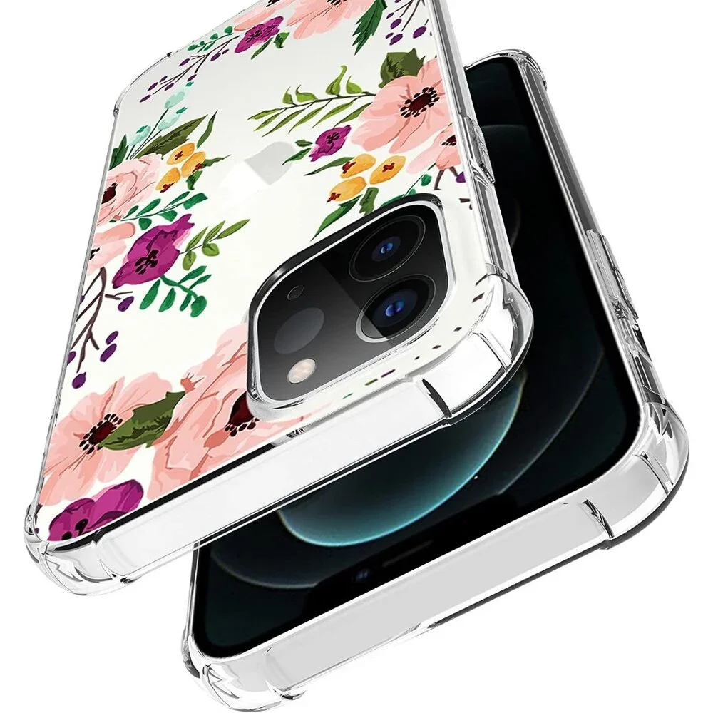 Floral iPhone 12 Pro Max Case - Shockproof Protective Cover - Slim & Stylish
